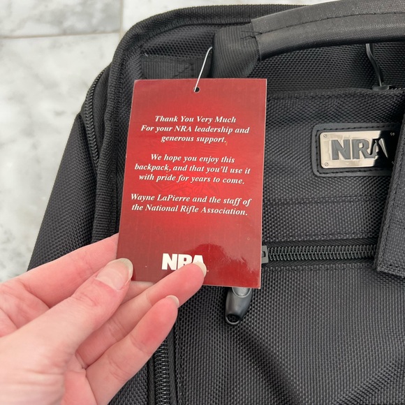 NWT NRA Black Travel Backpack - Picture 12 of 13